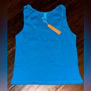 💙 NWT! SKIMS Teal Soft Cotton Rib Tank